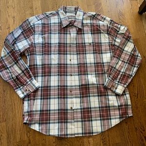 Orvis LS XXL Brown Plaid Button Down